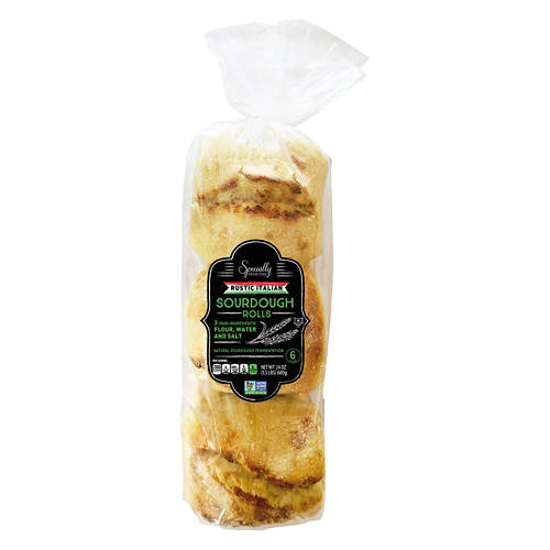 Rustic Italian Sourdough Sandwich Rolls, 6 count Product Image Front shot 01