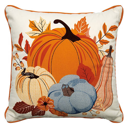 18” x 18” Pumpkins Harvest Decor Pillow