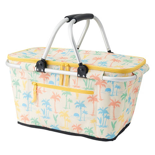 Soft Sided Basket Cooler - Palm Tree Product Image Front shot 01