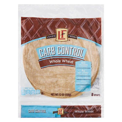 Carb Control Whole Wheat Wraps, 8 count Product Image Front shot 01