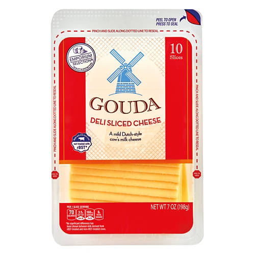 Deli  Sliced Gouda Cheese, 10 count