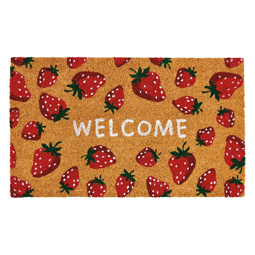18" x 30" Summer Coir Mat - Strawberries