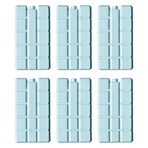 6 Pack Ice Blocks, Light Blue