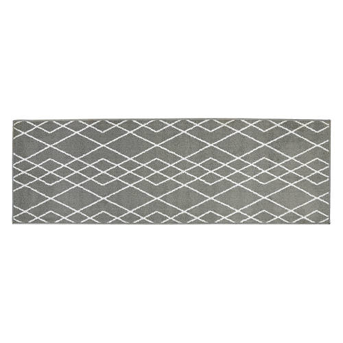 24" x 72" Utility Runner, Grey Geo