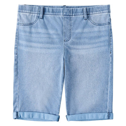 Ladies Bermuda Jegging - Light Blue, L Product Image Front shot 01