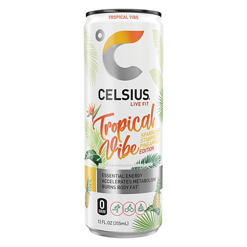 Tropical Vibe Starfruit Pineapple Sparkling Energy Drink, 12 fl oz