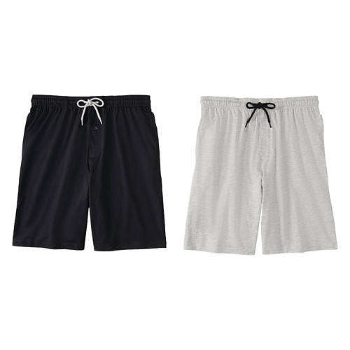 Men's 2 Pack Sleep Shorts - Grey/Black, S Product Image Front shot 01
