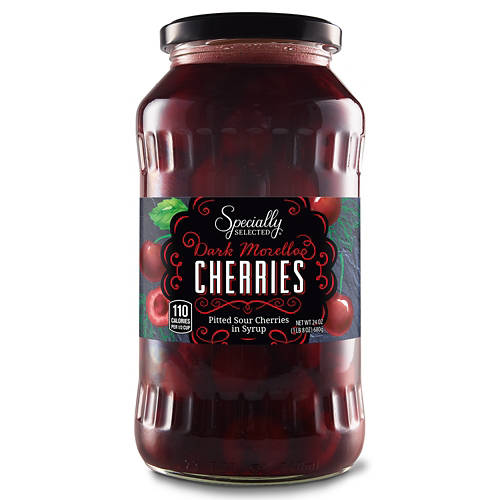 Dark Morello Sour Cherries in Syrup, 24 oz Product Image Front shot 01