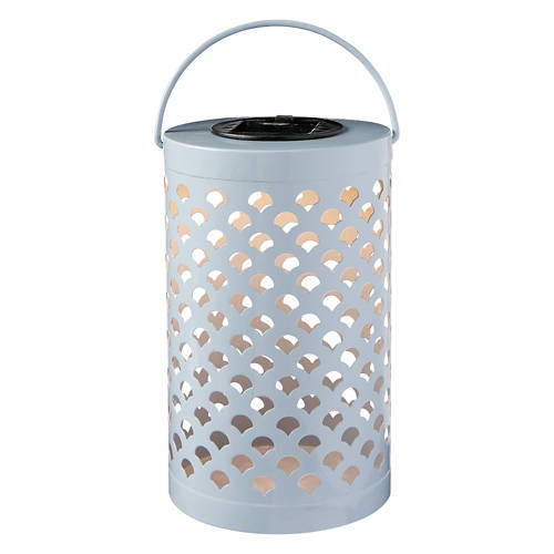 Solar Decorative Metal Lantern, Blue