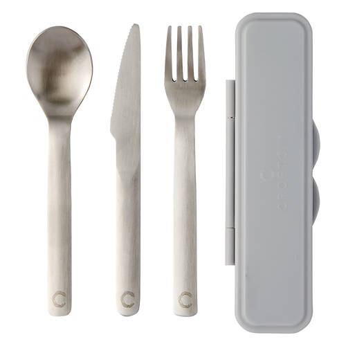 Reusable Stainless Steel Cutlery Set, Gray