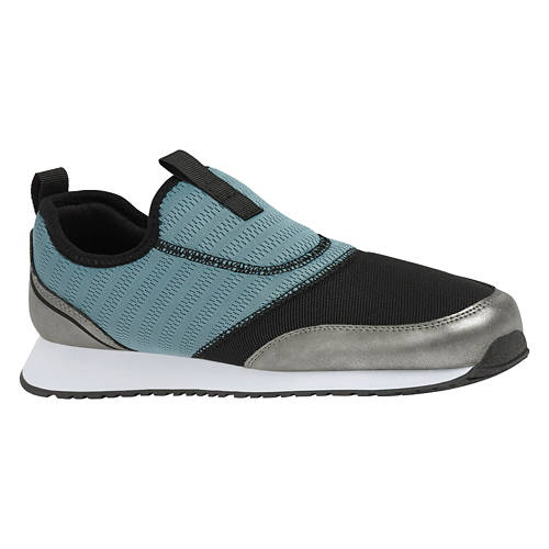 Ladies Memory Foam Walking Shoe - Grey/Black, 10