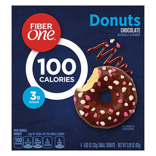 Fiber One Chocolate Flavored Donuts, 4 count