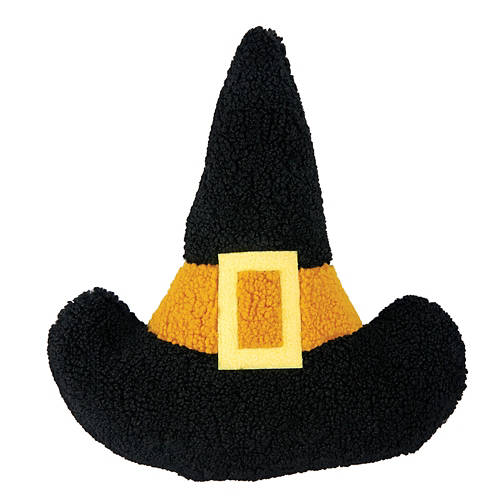 Witch's Hat Halloween Sherpa Pillow