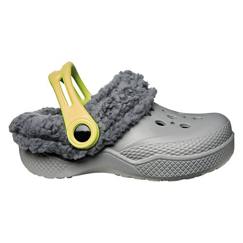 Childrens Warm Lined Clogs - Grey, 13/1