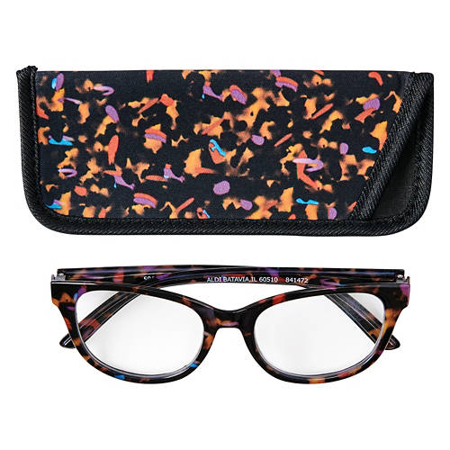 Premium Reading Glasses with Case - Colorful Tortoise, 1.50