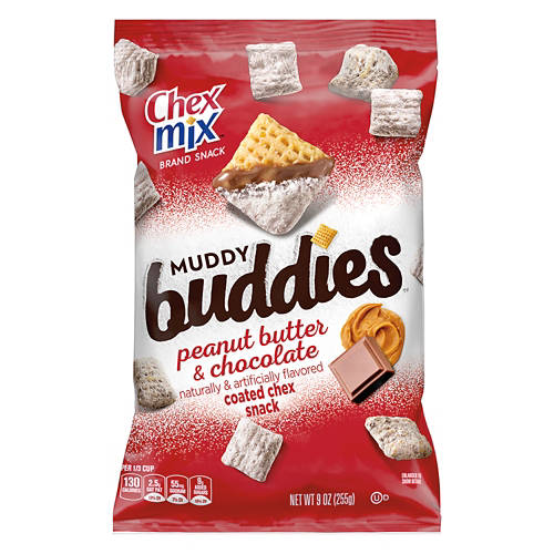 Peanut Butter & Chocolate Muddy Buddy Coated Chex Snack, 9 oz