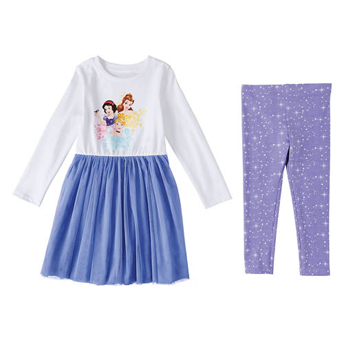 Toddler Disney Princess Character Long Sleeve Dress Set, S