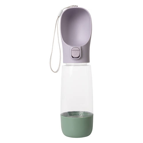 Portable Pet Travel Water Bottle - Green/Lilac