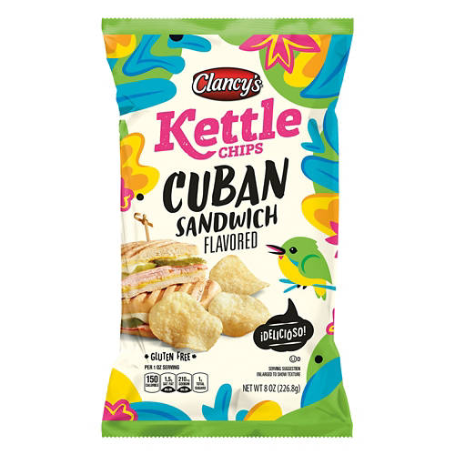 Gluten Free Cuban Sandwich Flavored Kettle Chips, 8 oz Product Image Front shot 01