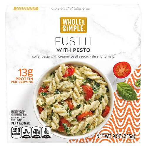 Fusilli with Pesto Spiral Pasta, 9 oz Product Image Front shot 01