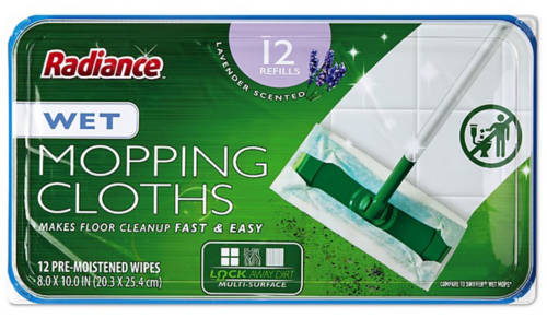 Lavender Wet  Mopping Cloth Refills, 12 count