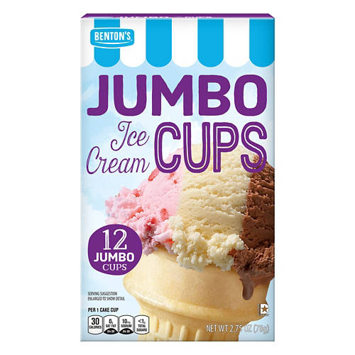 Jumbo  Ice Cream Cups, 12 count Product Image Front shot 01