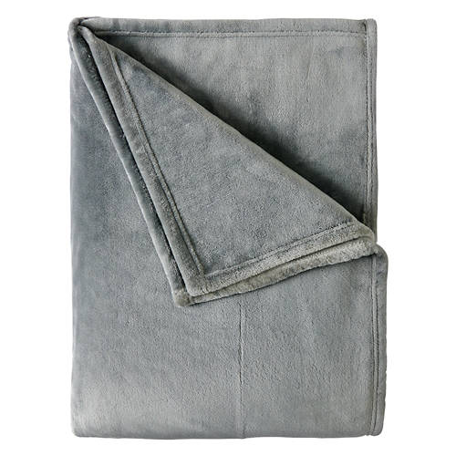 90" x 92" Full/Queen Royal Plush Blanket, Gray