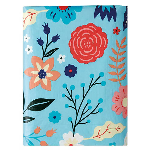 60" x  84" Vinyl Tablecloth - Flowers