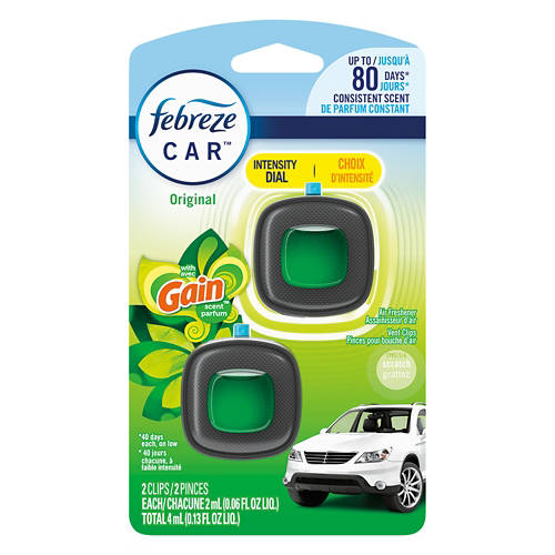 Gain Original Scent Car Air Fresheners, 2 pack