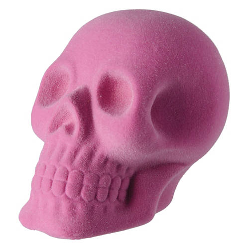 Light Pink Flocked Skull