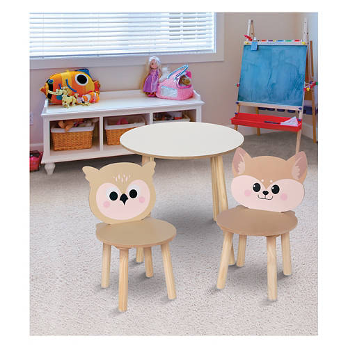 Fox & Owl Shaped Kids Table & Chairs