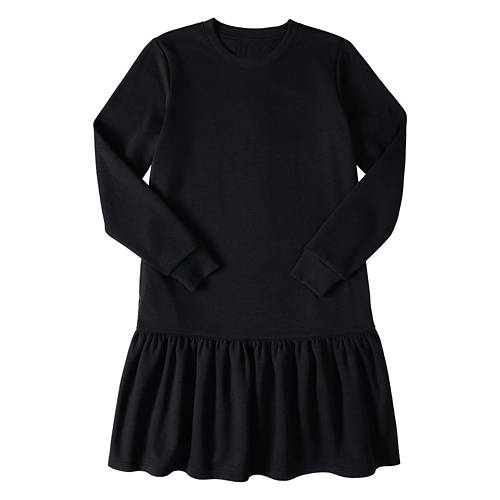 Ladies Sweatshirt Dress - Black, XL