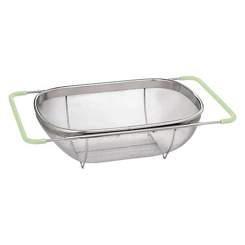 Extendable Stainless Steel Colander, Green