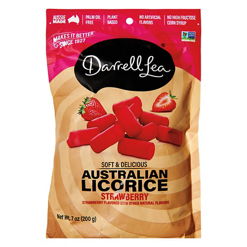 Soft Strawberry Flavored Australian Licorice, 7 oz Product Image Front shot 01