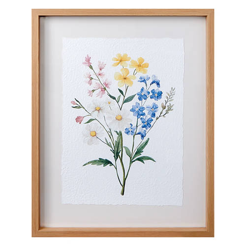 16" x 20" Spring Framed Wall Art - White Floral