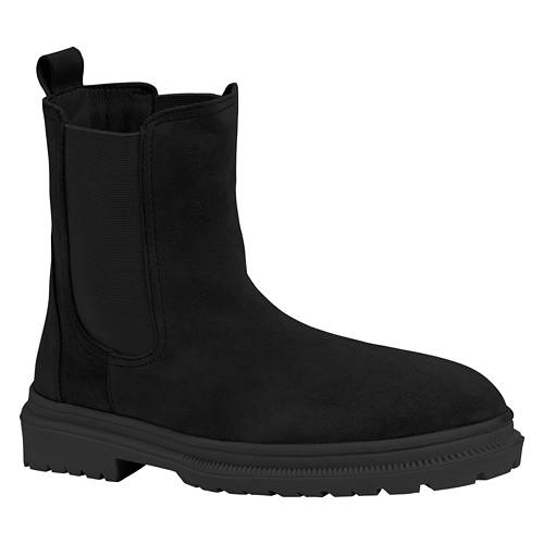 Ladies Genuine Suede Boots - Black, 7