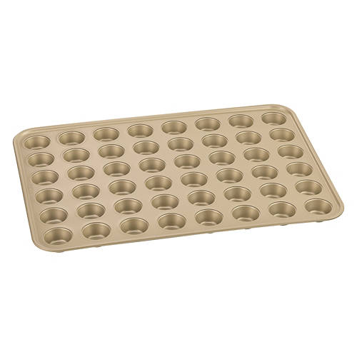 Mega Bakeware Mini Muffin Pan - Gold, 48 Cups