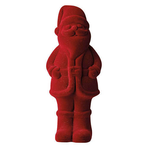 Christmas Flocked Santa - Red