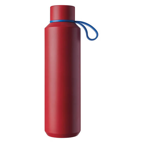 Stainless Steel Water Bottle with TPR Handle, Red