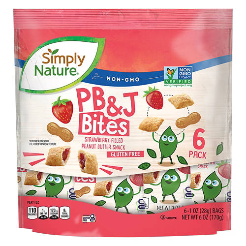 Gluten Free Peanut Butter & Jelly Bites, 6 count Product Image Front shot 01