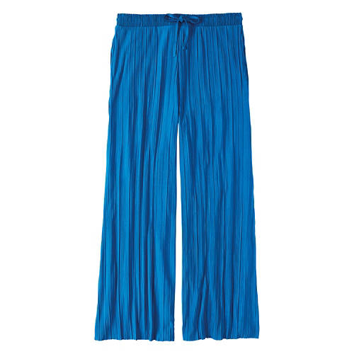 Ladies Pleated Palazzo Pant - Blue, L