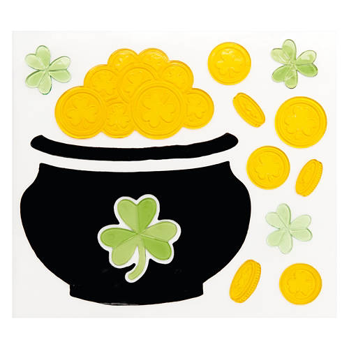 St. Patrick's Day Gel Clings - Pot of Gold