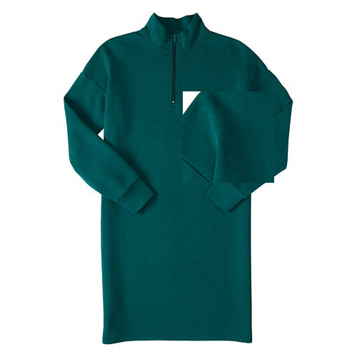 Ladies Sweatshirt Dress - Green, M