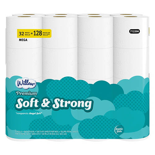 32 Roll Soft & Strong Bath Tissue - 320 Sheets