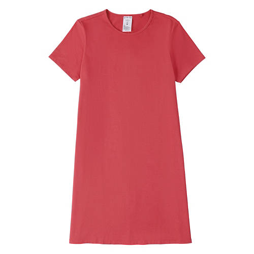Ladies Jersey T-Shirt Dress - Coral, M
