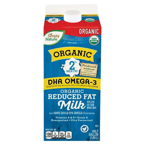 Organic 2% DHA Omega-3 Reduced Fat Milk, 64 fl oz