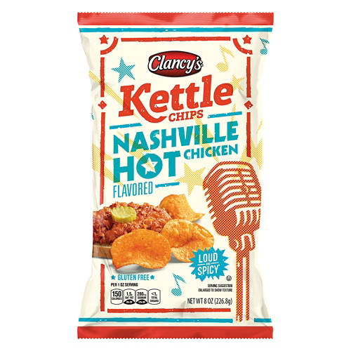 Gluten Free Nashville Hot Chicken Flavored Kettle Chips, 8 oz Product Image Front shot 01