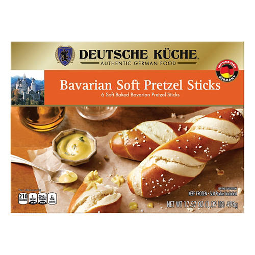 Bavarian Soft Baked Pretzel Sticks, 6 count