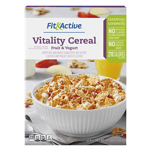 Vitality Cereal Fruit & Yogurt, 12.5 oz