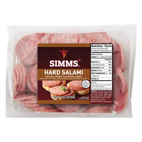 Sliced  Hard Salami, 16 oz